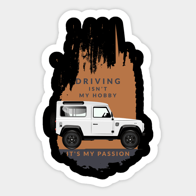 Jeep Lovers 4x4 Rover T-Shirt Sticker by mrsticky